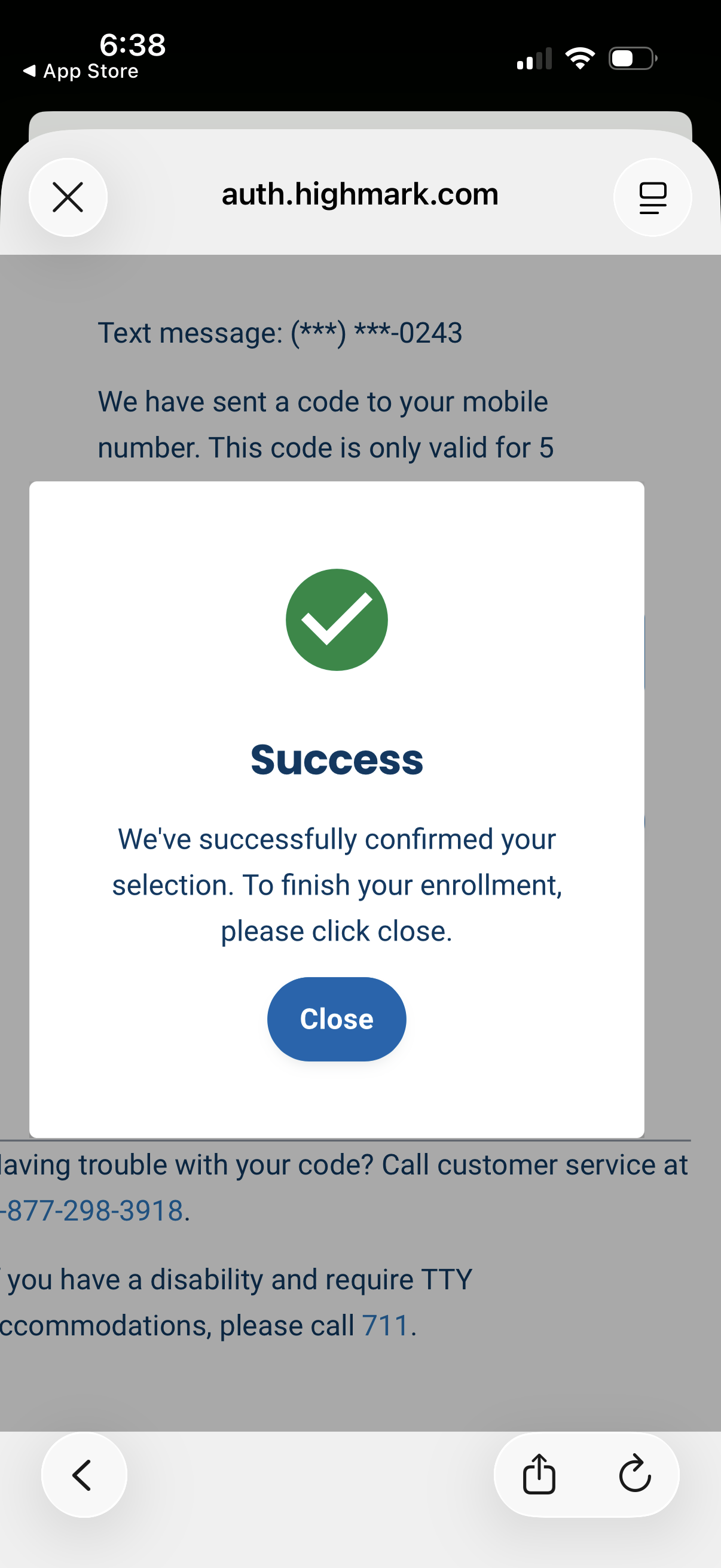 highmark modal screenshot